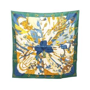 HERMES Green Silk Scarf